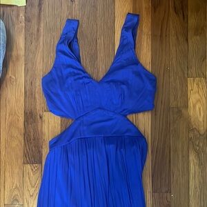 Elegant Blue Sleeveless Dress